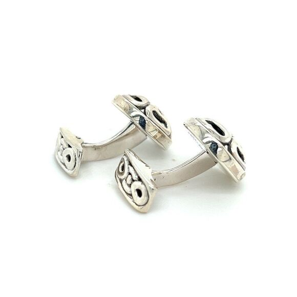 John Hardy Estate Mens Cufflinks Silver JH52 - Picture 6 of 8